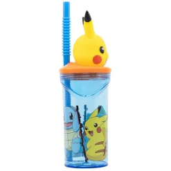 3D Drinkfles met Rietje Pokémon, 360ml Discount