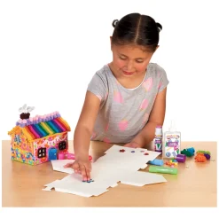 Colorations 3D Papieren Vouw Huizen, Set van 20 New