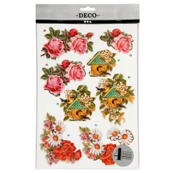 3D Vellen Bloemen en Vogels, 4 Vellen-Creativ Company Online