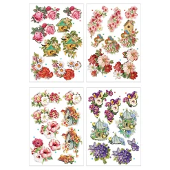 3D Vellen Bloemen en Vogels, 4 Vellen-Creativ Company Online
