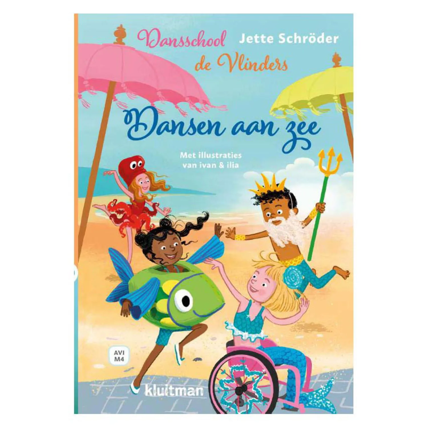 Dansschool De Vlinders. Dansen Aan Zee AVI M4-Uitgeverij Kluitman New