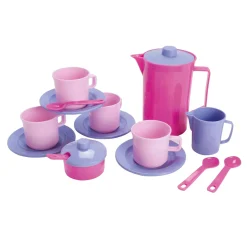 Koffieset roze, lila  17dlg.>Dantoy Outlet