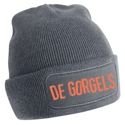 De Gorgels Muts Grijs Tekst>