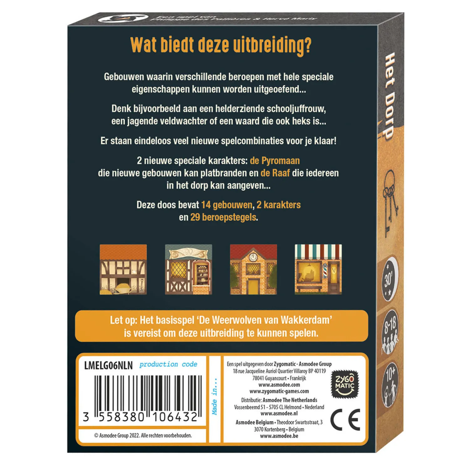 Asmodee De Weerwolven van Wakkerdam - Het Dorp Kaartspel Uitbreiding Outlet