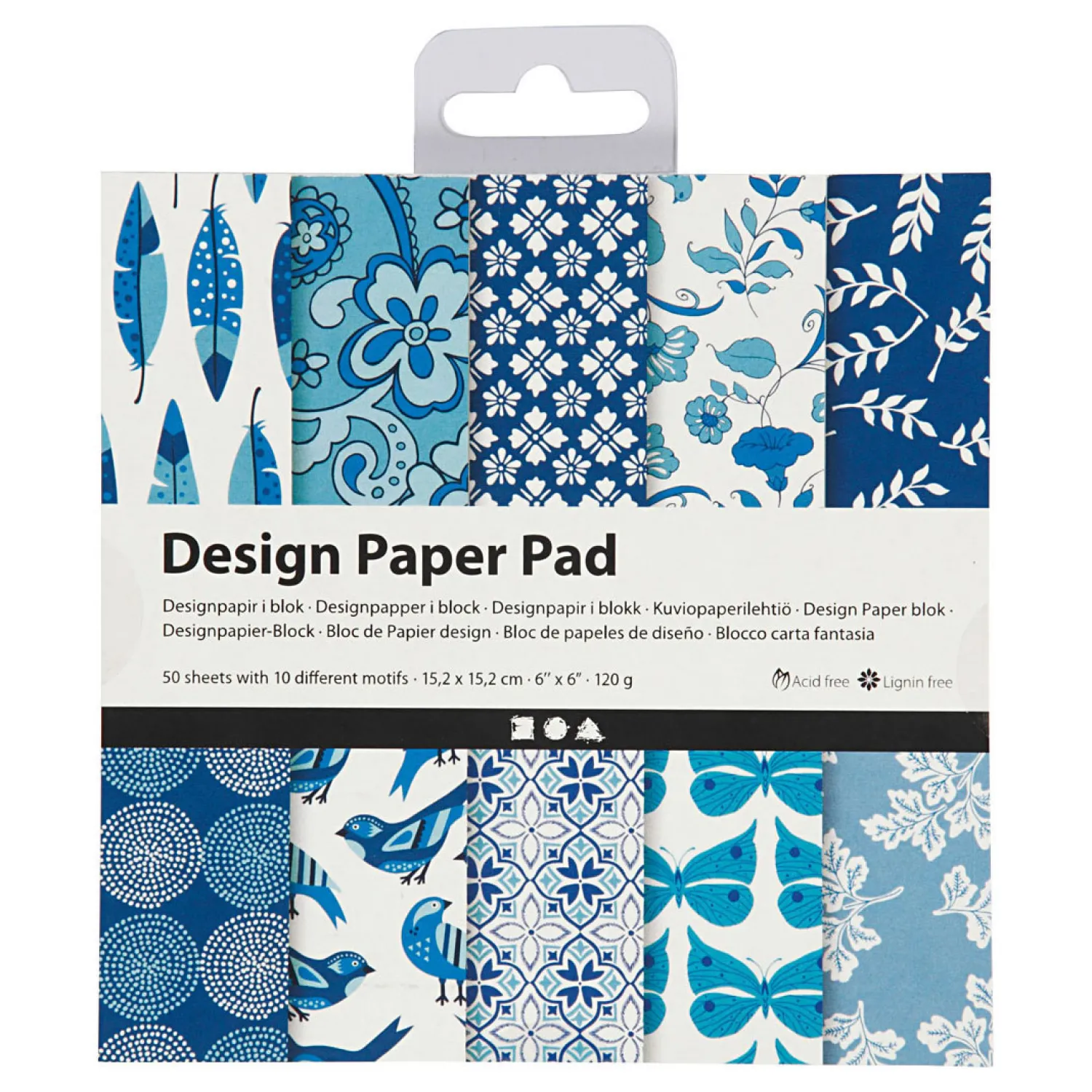 Design Papierblok Blauw, 50 Vellen-Creativ Company Discount