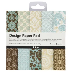 Creativ Company Design Papierblok Lichtblauw/Bruin, 50 Vellen Best