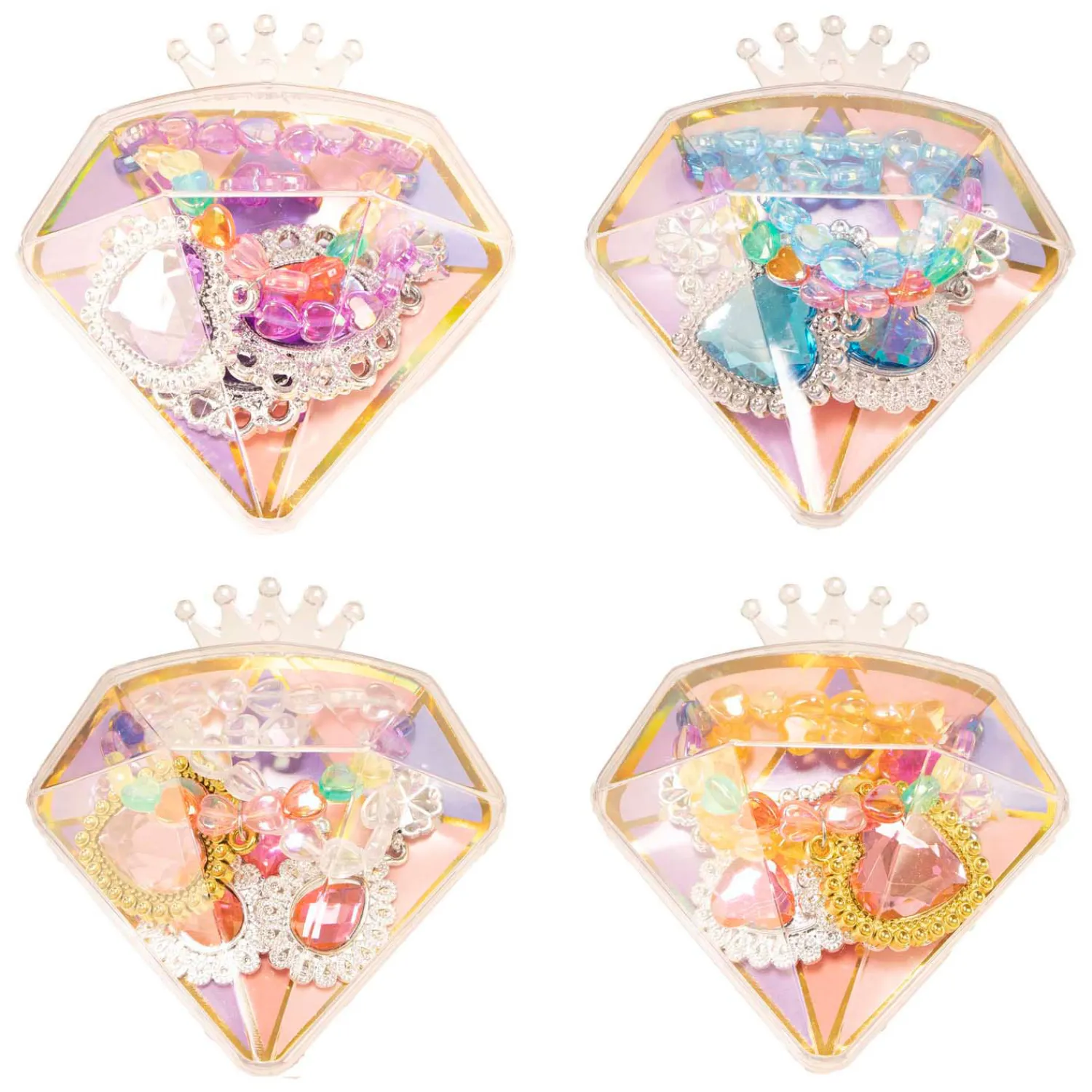 Jono Toys Diamant Opbergdoosje met Sieraden, 7dlg New