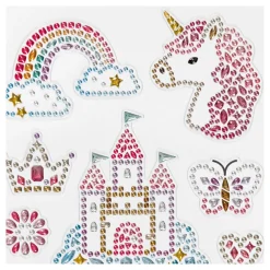 Diamant Stickers  Eenhoorn, 1 Vel-Creativ Company New