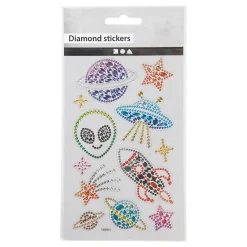 Diamant Stickers Ruimte, 1 Vel-Creativ Company New