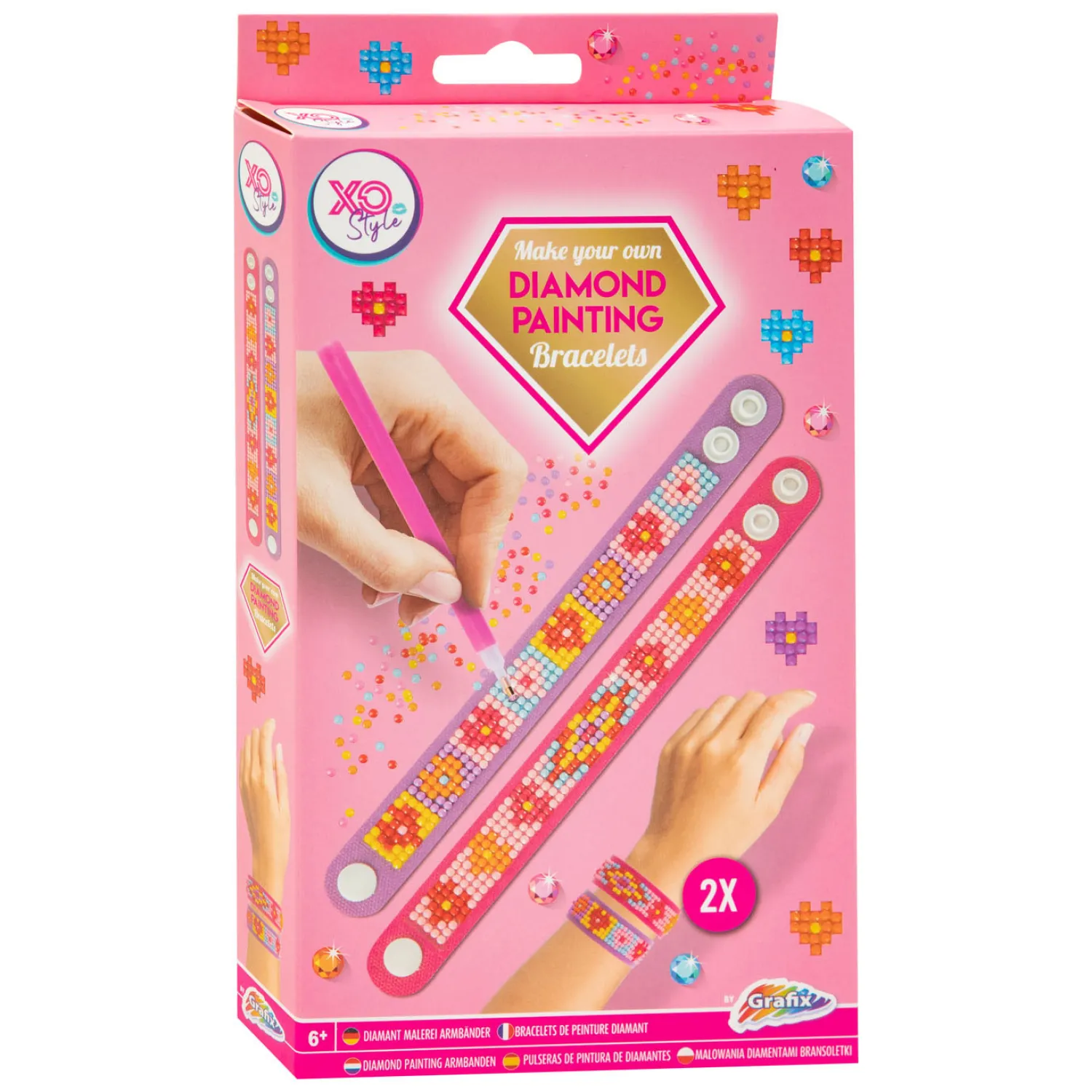 Diamond Painting Armbanden Roze, 2st.-Grafix Sale