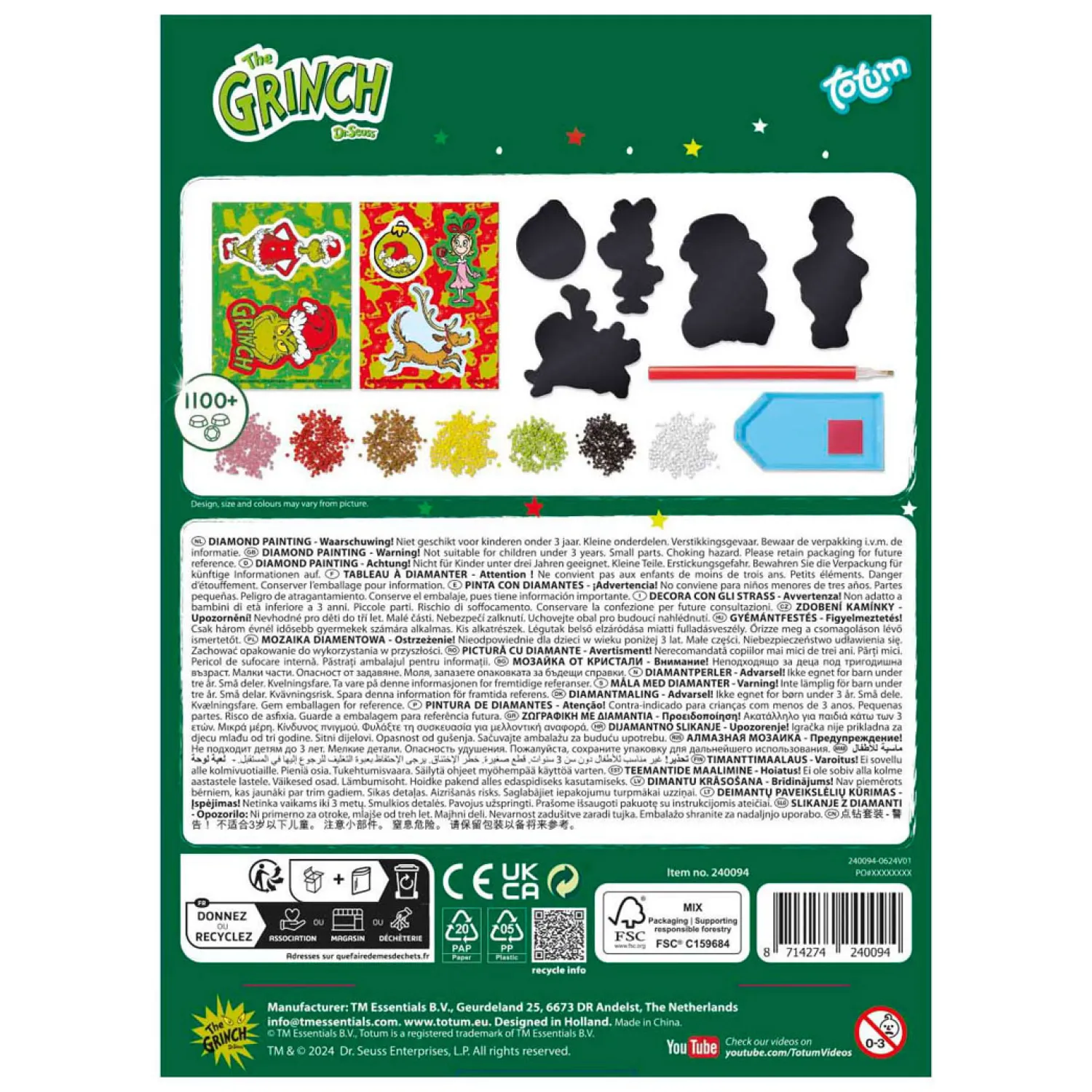 Diamond Painting Magneten The Grinch>Totum