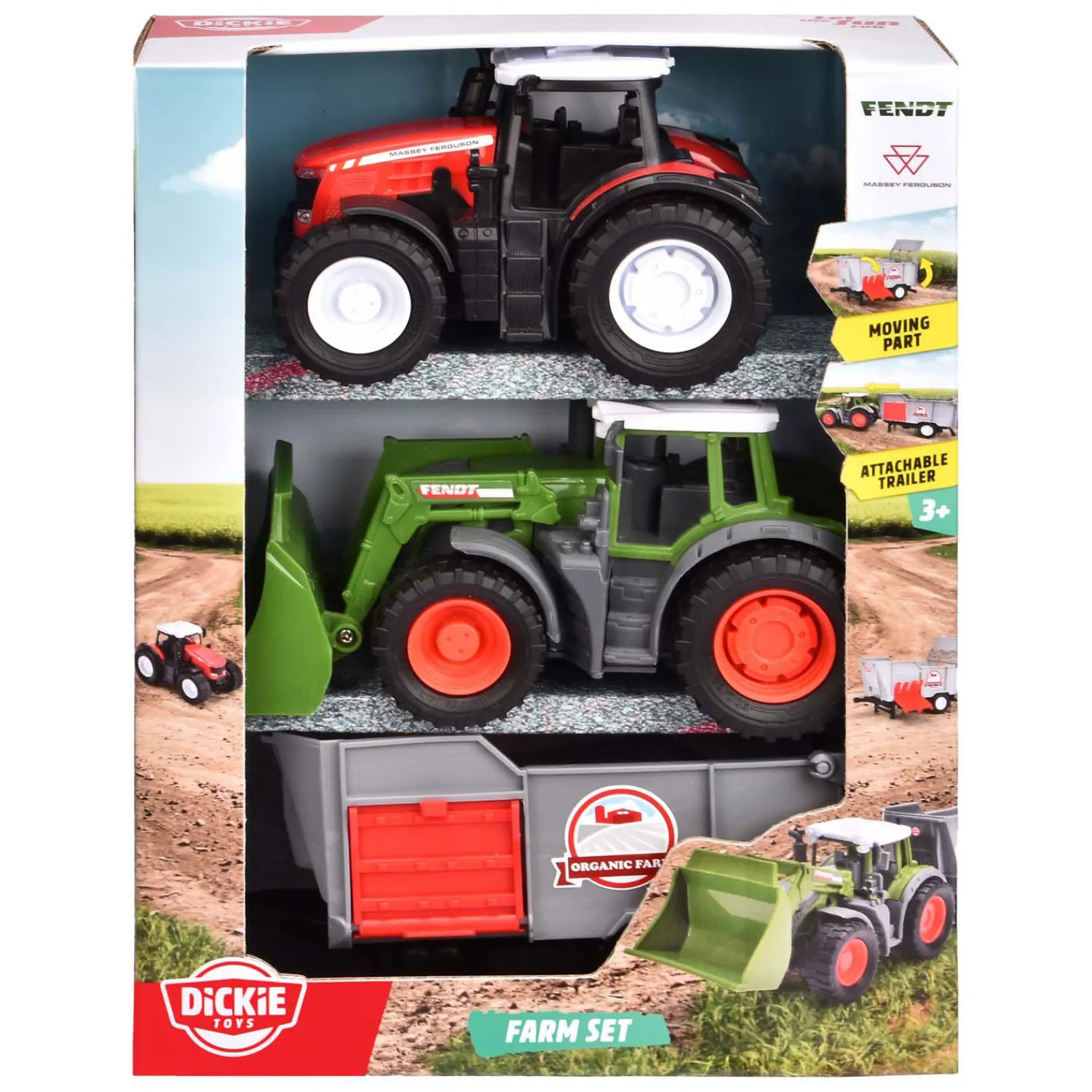 Boerderijset Tractoren, 2dlg.-Dickie New