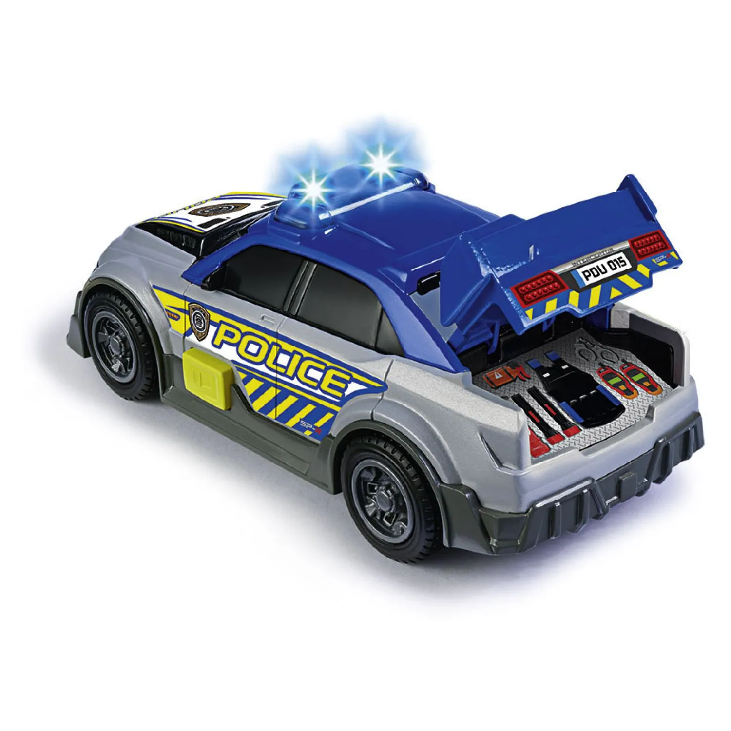 Politieauto Grijs met Licht en Geluid>Dickie Clearance