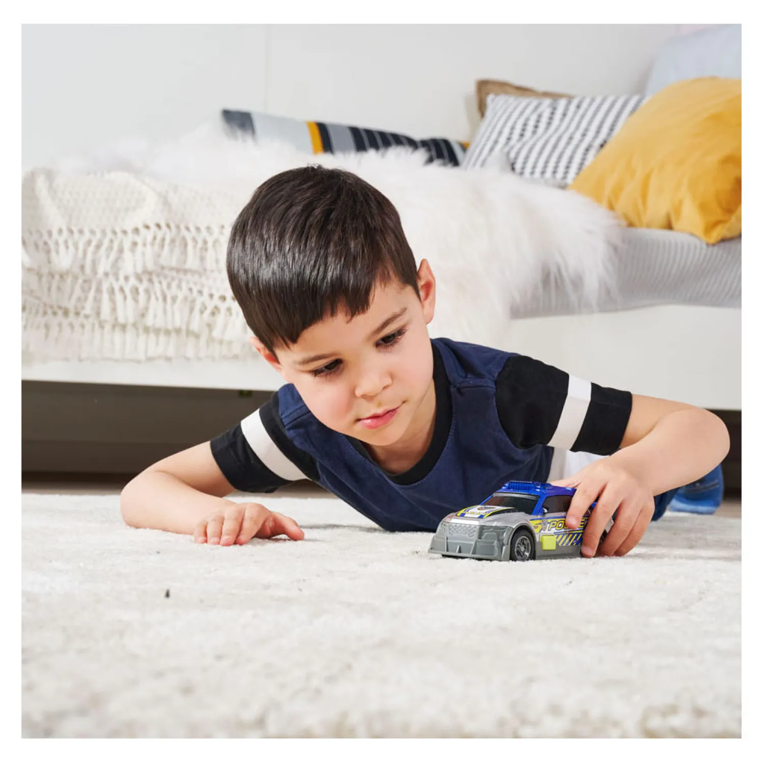 Politieauto Grijs met Licht en Geluid>Dickie Clearance