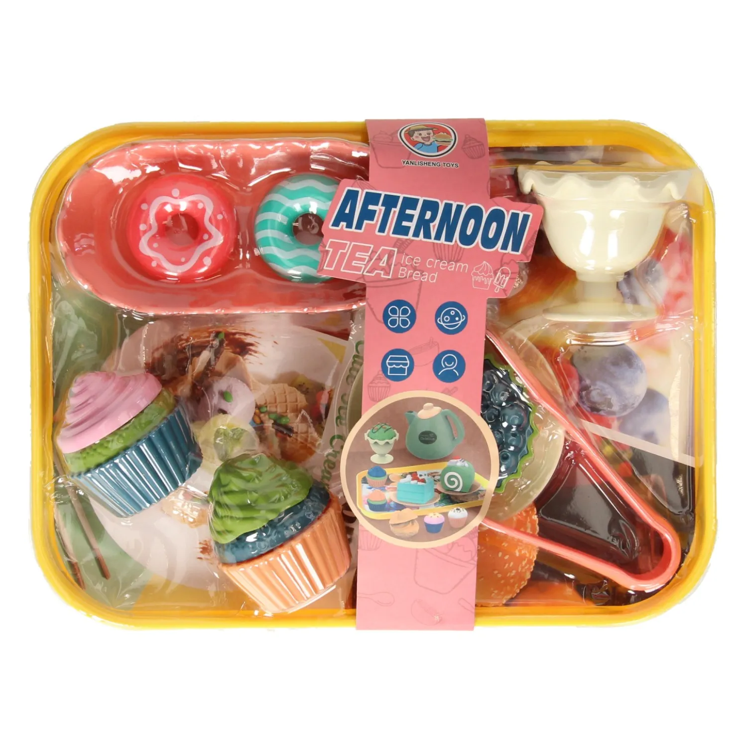 Dienblad Speeleten Taartjes, 14dlg.- New