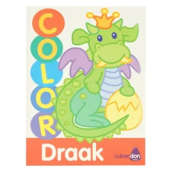 Dikke Lijnen Kleurboek Color - Draak-Mondikaarten Outlet