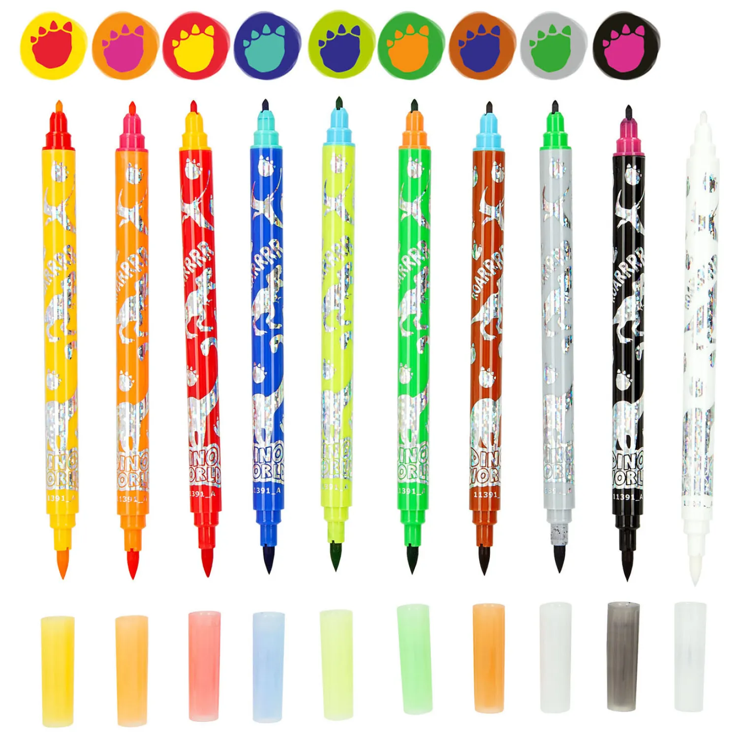 Dino World Duo Magische Dubbele Stiften, 10st.-Depesche Dino World New