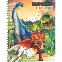 Dino World Kleurboek met Kleurpotloden>Depesche Dino World Hot