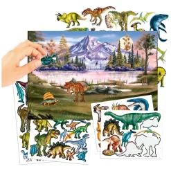 Dino World Stickerboek met Puffy Stickers><noscript><img width=