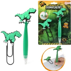 Toi-Toys Dinosaurus Mega Paperclip met Pen Best