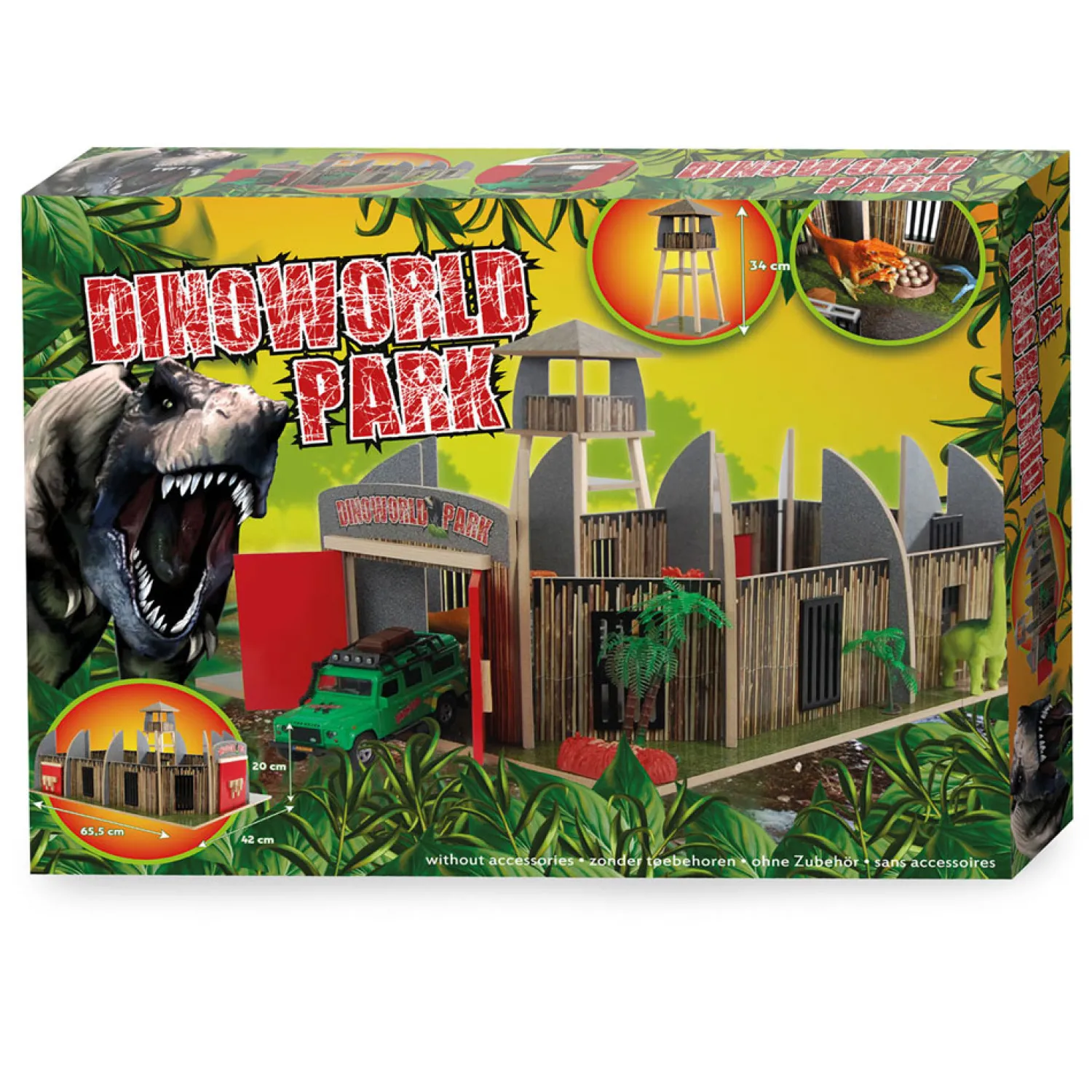 Dinoworld Houten Dinosaurus Park met Uitkijktoren Speelset> Online