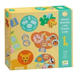 5 Educatieve Spellen Dieren-Djeco New