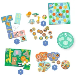 5 Educatieve Spellen Dieren-Djeco New