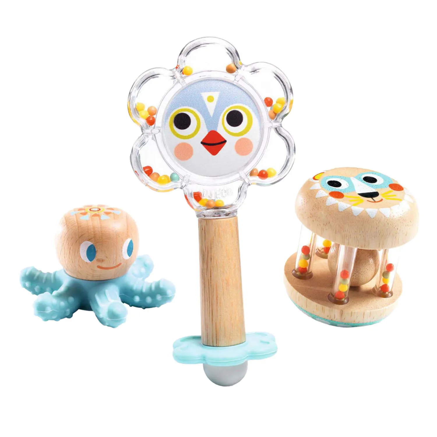 Djeco Baby Cadeausetje met Bijting en 2 Rammelaars Clearance