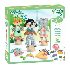 Djeco 'Bonjour Paris' Poezen Aankleedpopjes met Stickers
