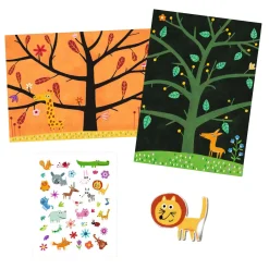 Creatief Mapje met 30 Stickers - Boomdieren-Djeco Sale