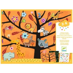 Creatief Mapje met 30 Stickers - Boomdieren-Djeco Sale