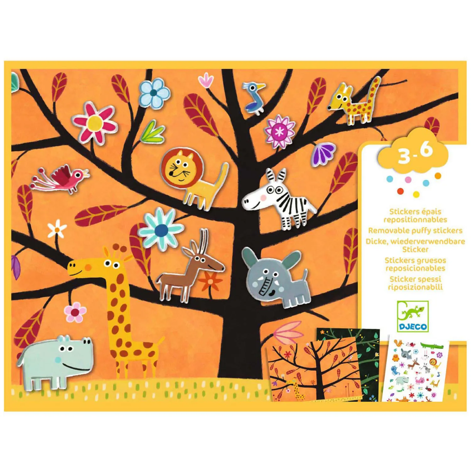 Creatief Mapje met 30 Stickers - Boomdieren-Djeco Sale