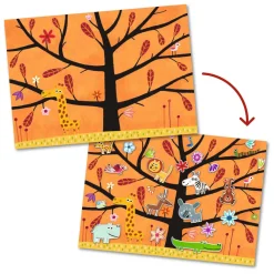 Creatief Mapje met 30 Stickers - Boomdieren-Djeco Sale