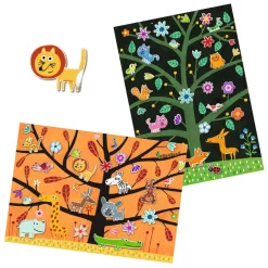 Creatief Mapje met 30 Stickers - Boomdieren-Djeco Sale
