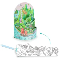 Djeco 3D Kleurplaat Eiland Clearance