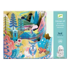 3D Kleurplaat Koe-Djeco Hot