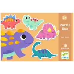 Djeco Dinosaurus Duo Puzzels, 10 puzzels Best