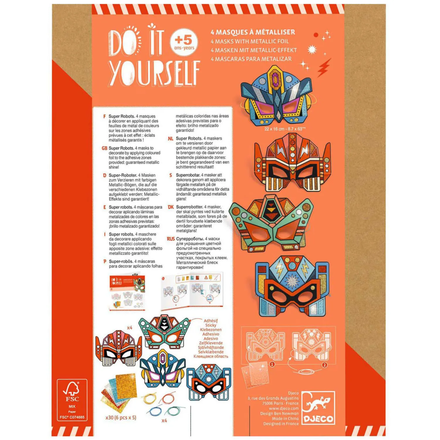 DIY - Masker Super Robots - 4 Maskers-Djeco Best