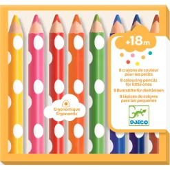 Djeco Driekhoekige Kleurpotloden, 8st. Outlet