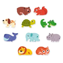 Djeco Duo Dieren 10in1 Puzzel Clearance
