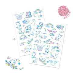 Djeco Glitter Tattoos - Eenhoorn Outlet