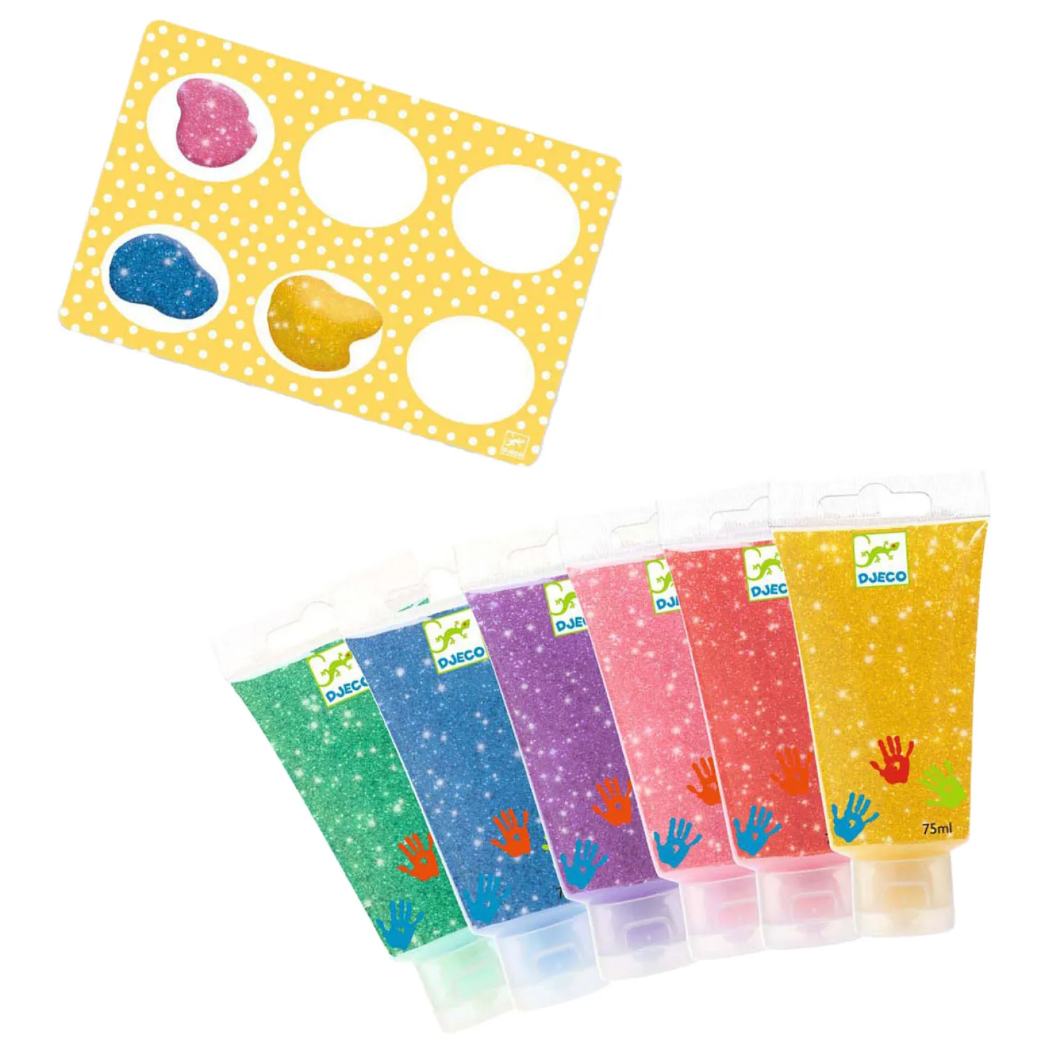 Djeco Glitter Vingerverf - 6st. Sale