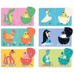 Grappige Eieren, 6 Puzzels-Djeco Clearance