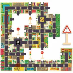 Grote Vloerpuzzel De Stad, 24 st.>Djeco Best