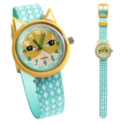 Horloge Kat Blauw-Djeco Hot