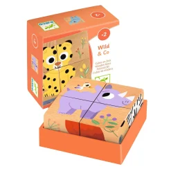 Houten Blokpuzzels - 4dlg.-Djeco New