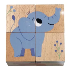 Houten Blokpuzzels - 4dlg.-Djeco New