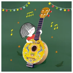 Houten Gele 4-snarige Banjo-Djeco Best