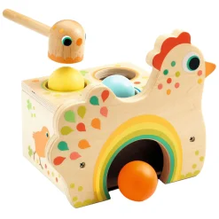 Houten Hamerspel met 3 Ballen>Djeco Clearance