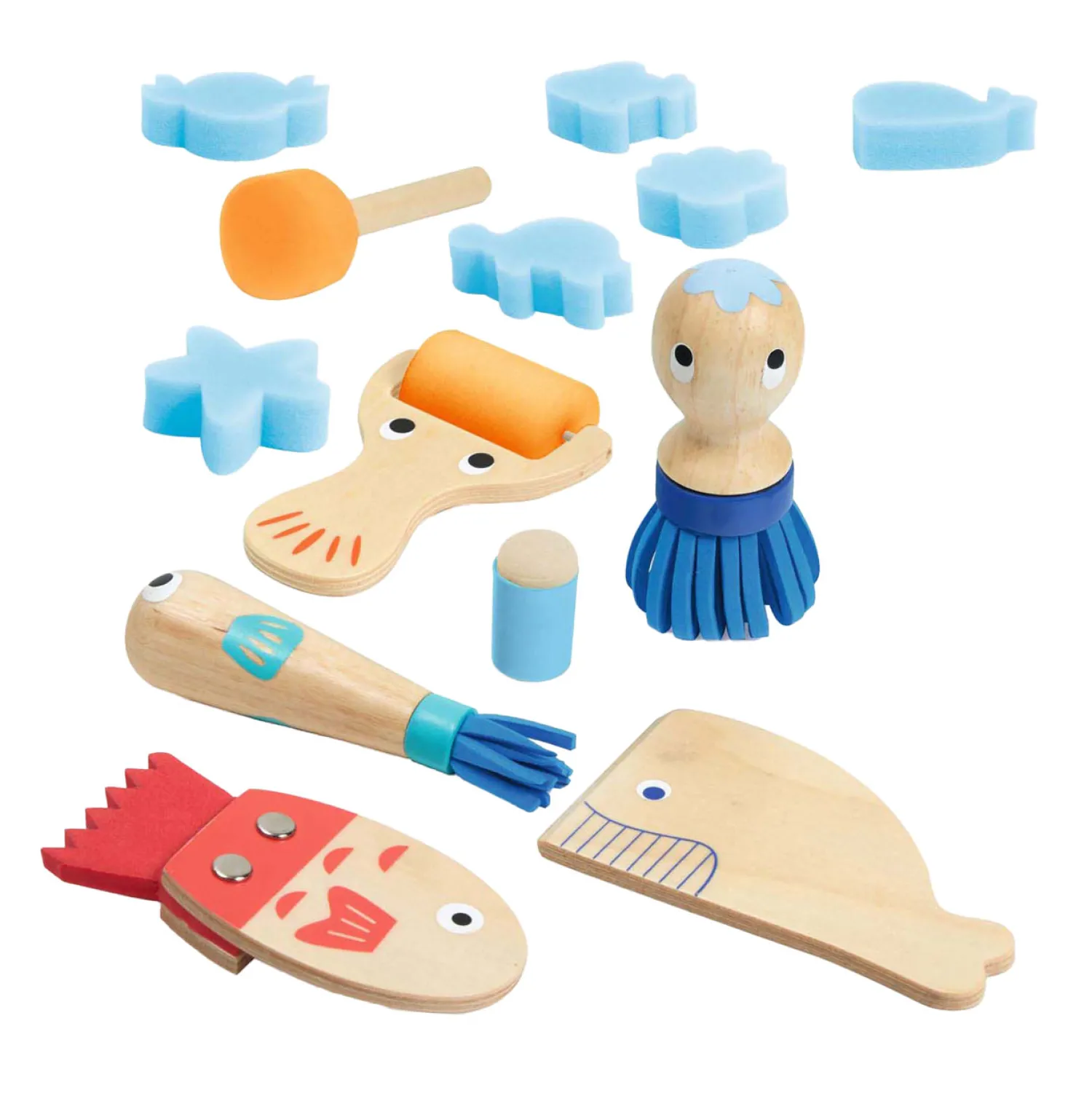 Houten Hulpstukken Schilderen - 13dlg.-Djeco Best